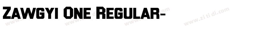Zawgyi One Regular字体转换